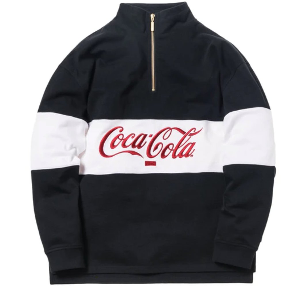 Kith x Coca-Cola Quarter-Zip Rugby Black